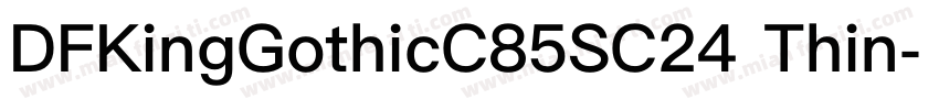 DFKingGothicC85SC24 Thin字体转换